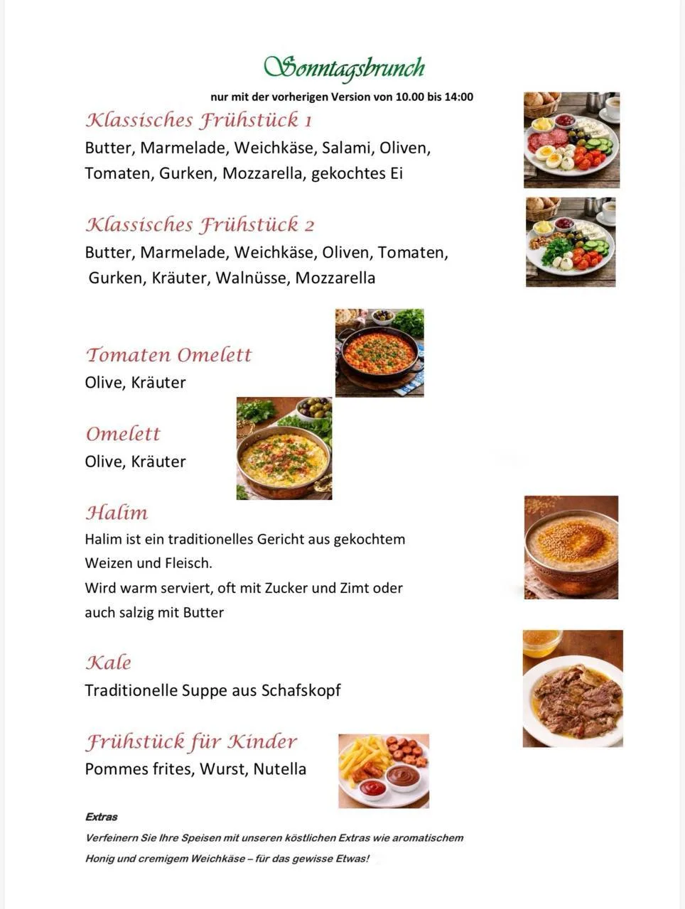 برانچ یکشنبه‌ها با صبحانه‌های سنتی و گرم - Trattoria La Cenetta