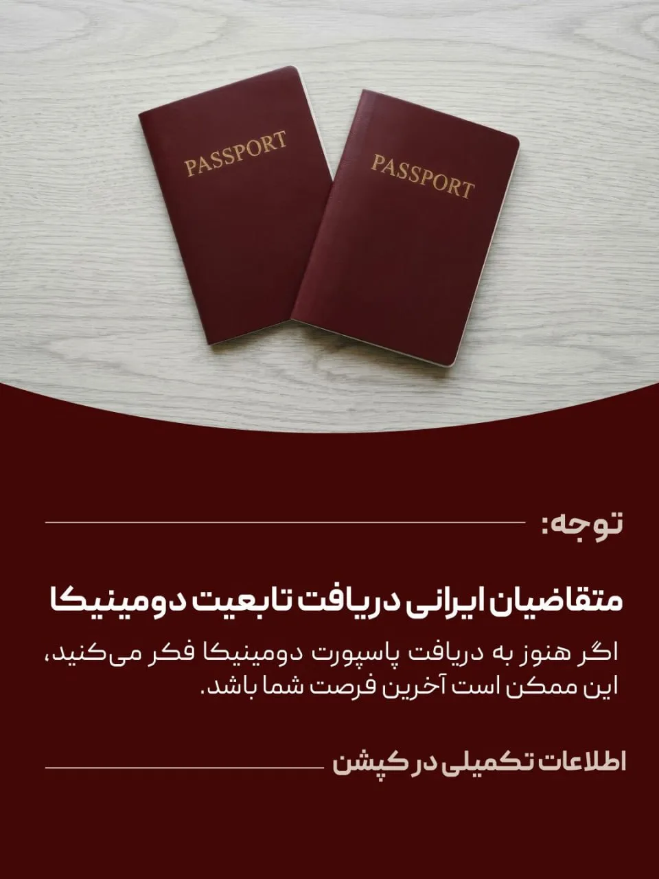 دریافت پاسپورت دومینیکا - آخرین فرصت قبل از توقف پذیرش